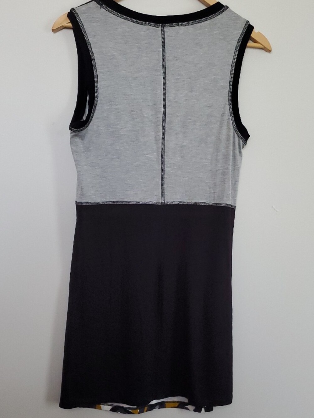 Trina Turk Sleeveless Loop-Print Mini Dress in Black, Gray & Mustard - Picture 2 of 6
